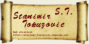 Stanimir Topuzović vizit kartica